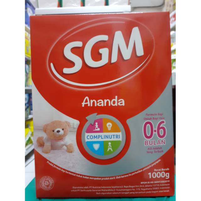 

SGM Ananda 0-6 Bulan 1000gr