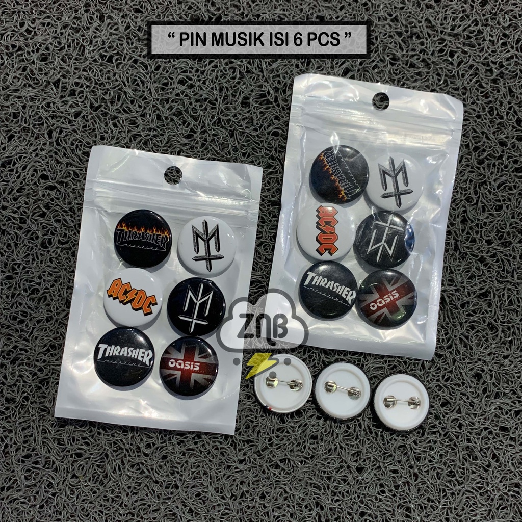 PIN BUTTON MINI MUSIK ISI 6 PIN HYPE TERLARIS DAN TERMURAH