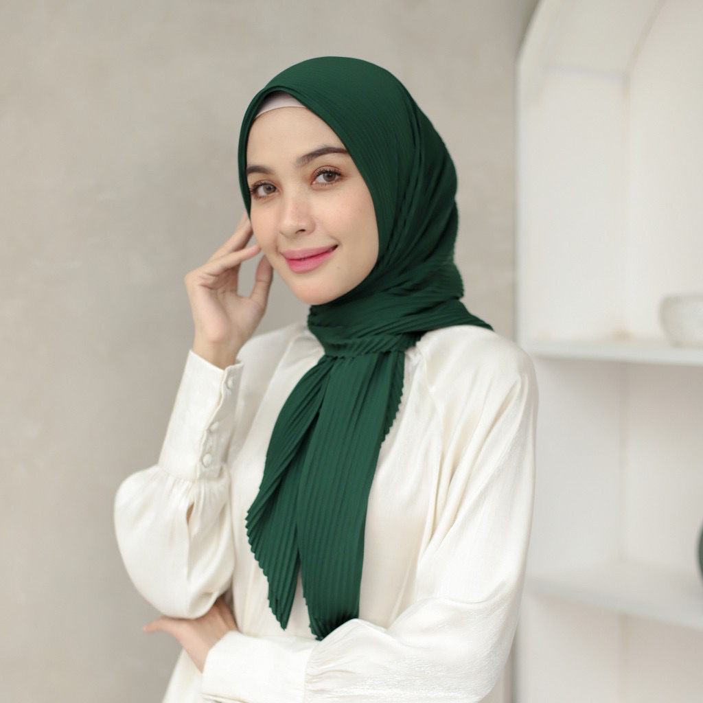 BELLA SQUARE PLISKET / HIJAB SEGIEMPAT PLISKET LIDI / JILBAB BELLA PLISKET / BELLA SQAURE PLEATED