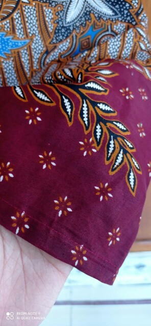 Tey-17 Batik Wanita Asj Sa Hrb026 Kenongo Kemeja Tosca Pendek