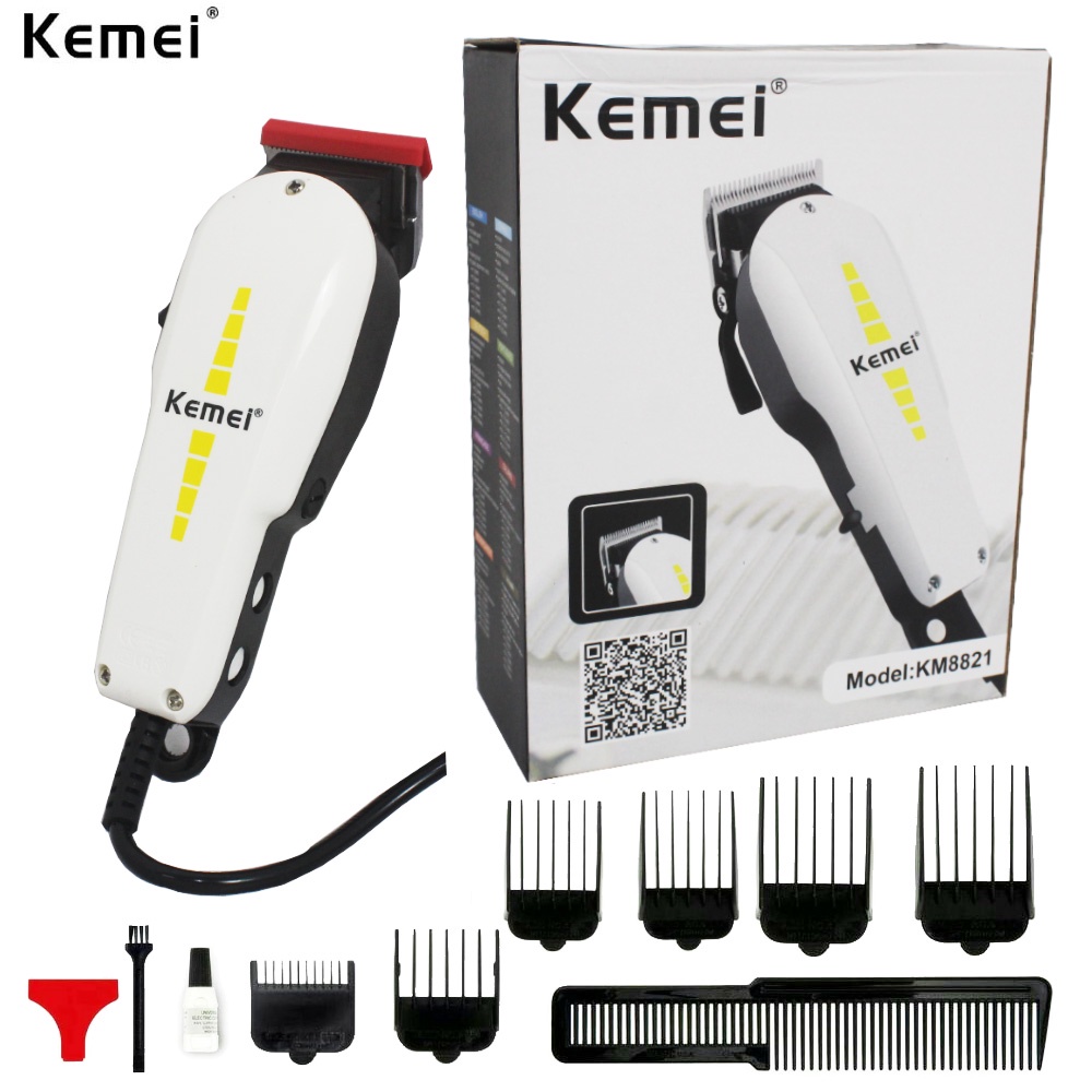 HAIR CLIPPER KEMEI KM 8821 ALAT CUKUR RAMBUT MESIN POTONG RAMBUT ELEKTRIK