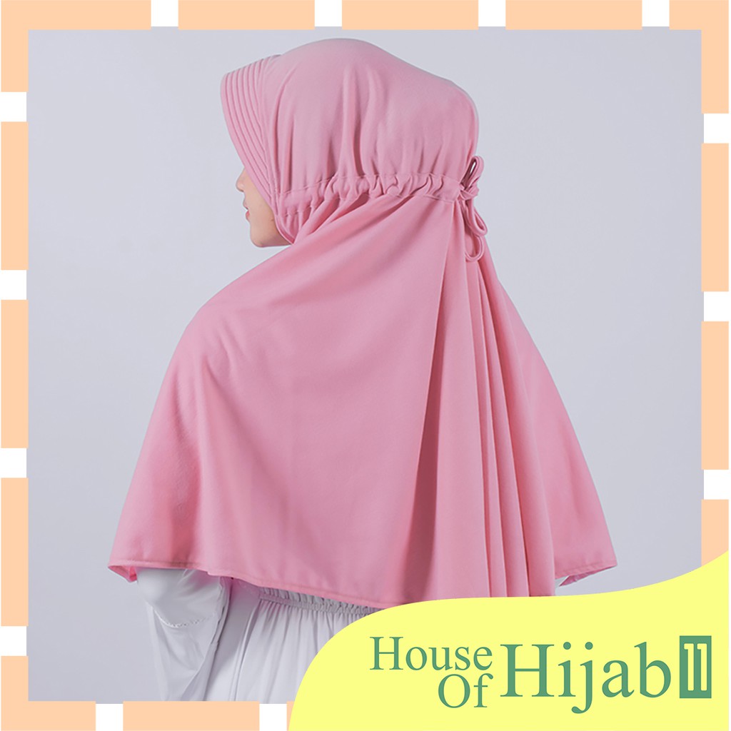 PROMO Terlaris..Jilbab Instan Serut Size L | Hijab Santai Homestatis | Khimar Kaos