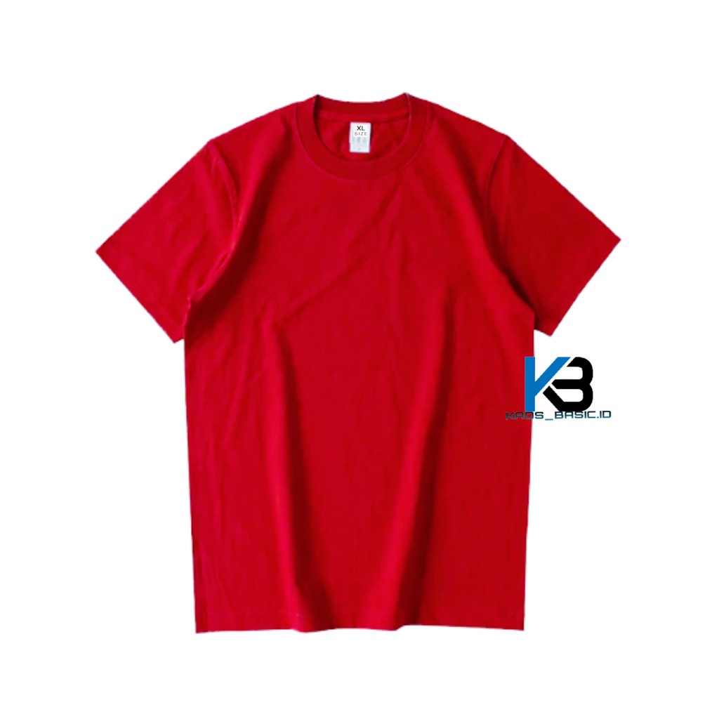 KBI KAOS POLOS PREMIUM 100% COTTON COMBED MERAH - g