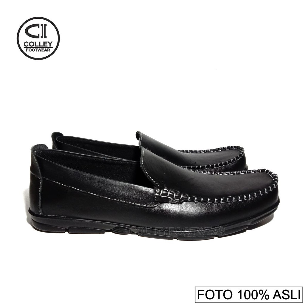 COD - SEPATU KANTOR PRIA 100% KULIT ASLI - POLOS PREMIUM - COKELAT HITAM CCN-PLS-022