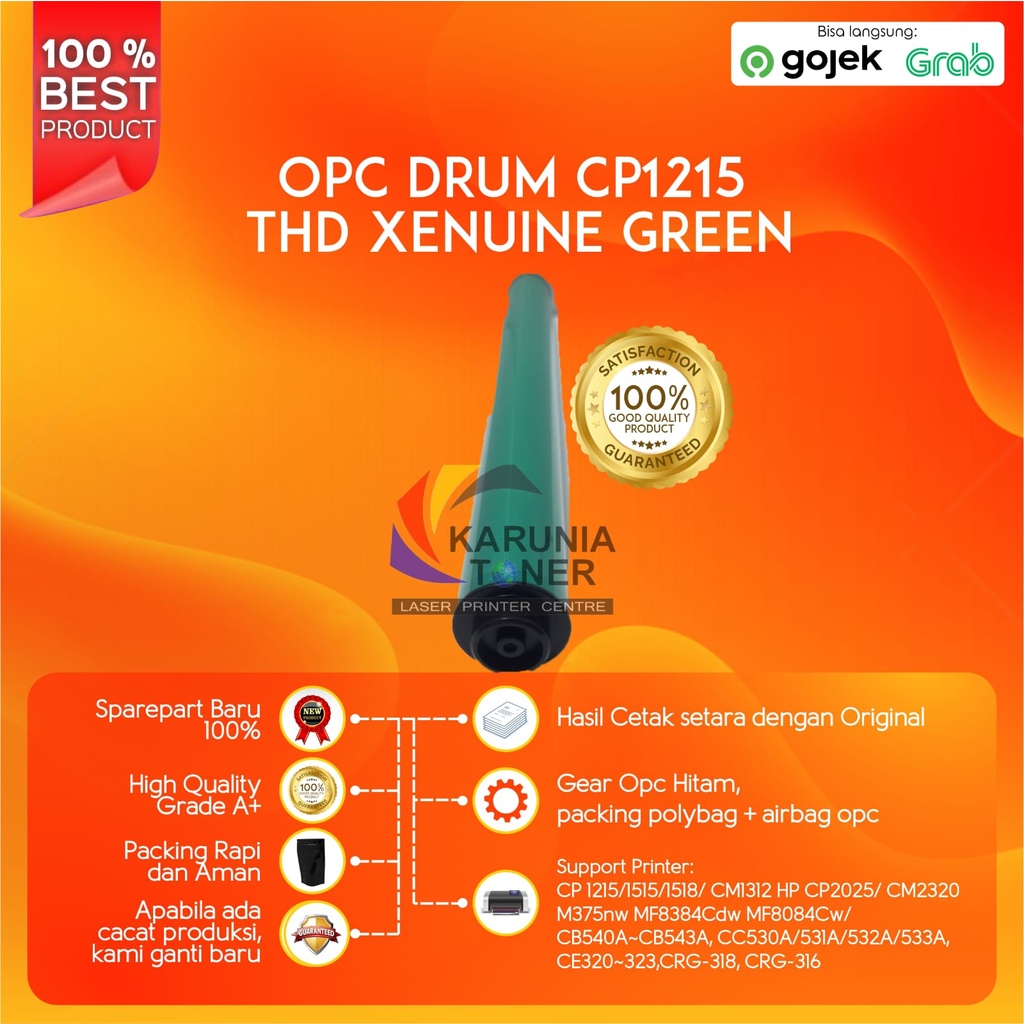 OPC DRUM XENUINE GREEN CP1215 CP1515 CP1518 CP2025 CB540A CB541A CB542A CB543A CM1312 CM2320 M375nw MF8384Cdw MF8084