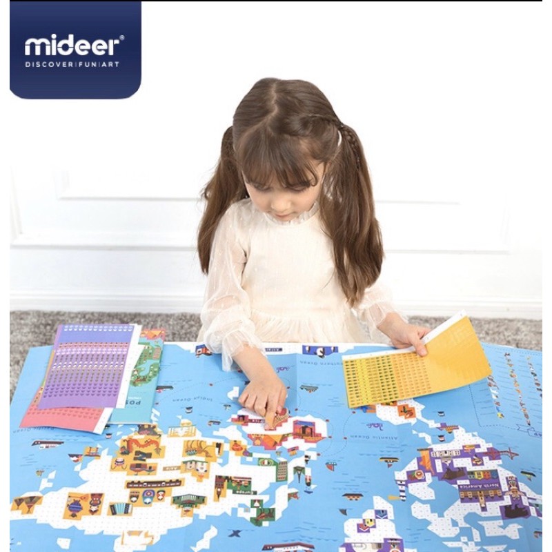 

Mideer Paper Sticker World Map