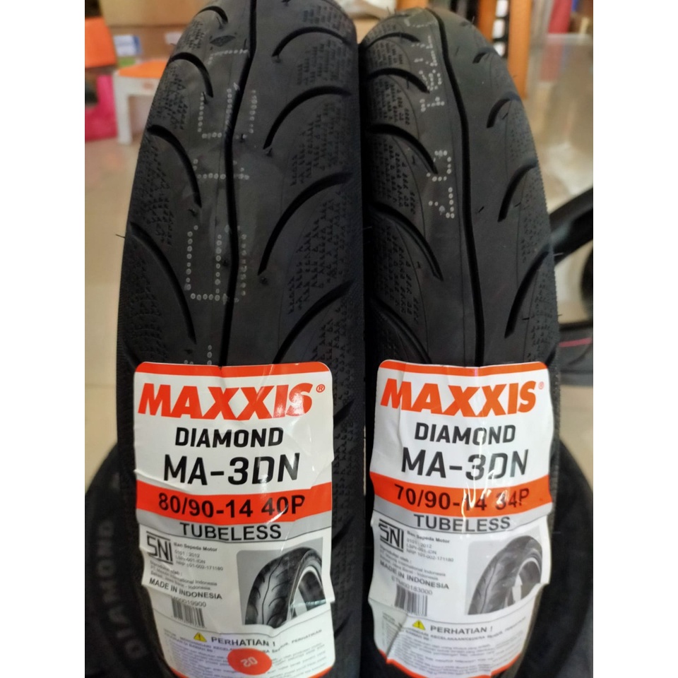 Paket Maxxis Diamond 70/90-14 dan 80/90-14 Tubeless