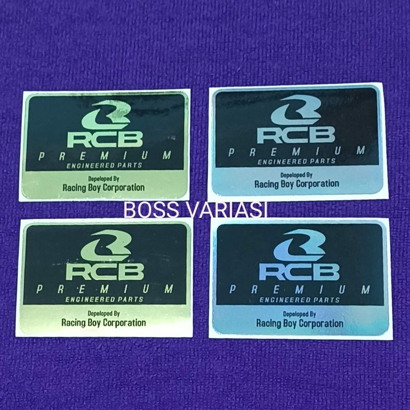 Stiker RCB PREMIUM Gold Hologram Berkualitas