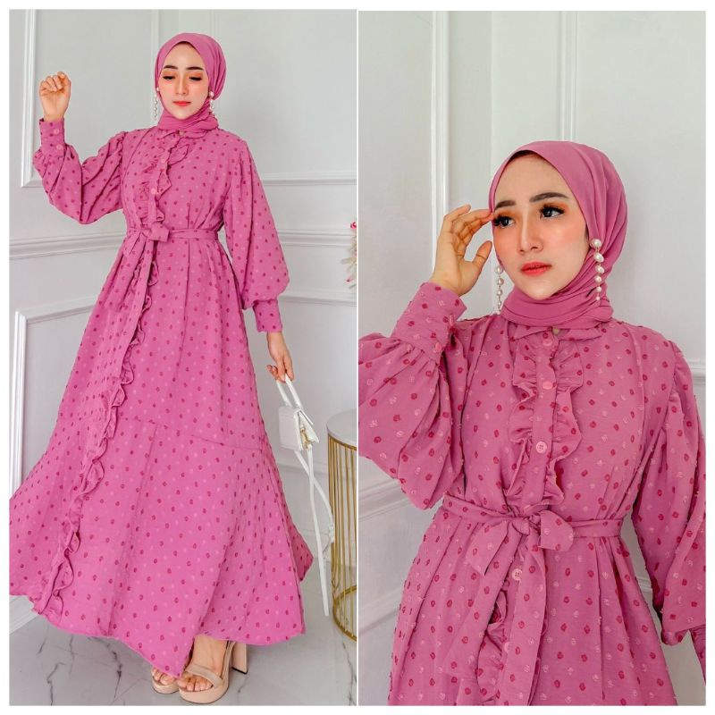 New Dress Busui jumbo || Veylina Dress busui kancing Ori Nada gisella