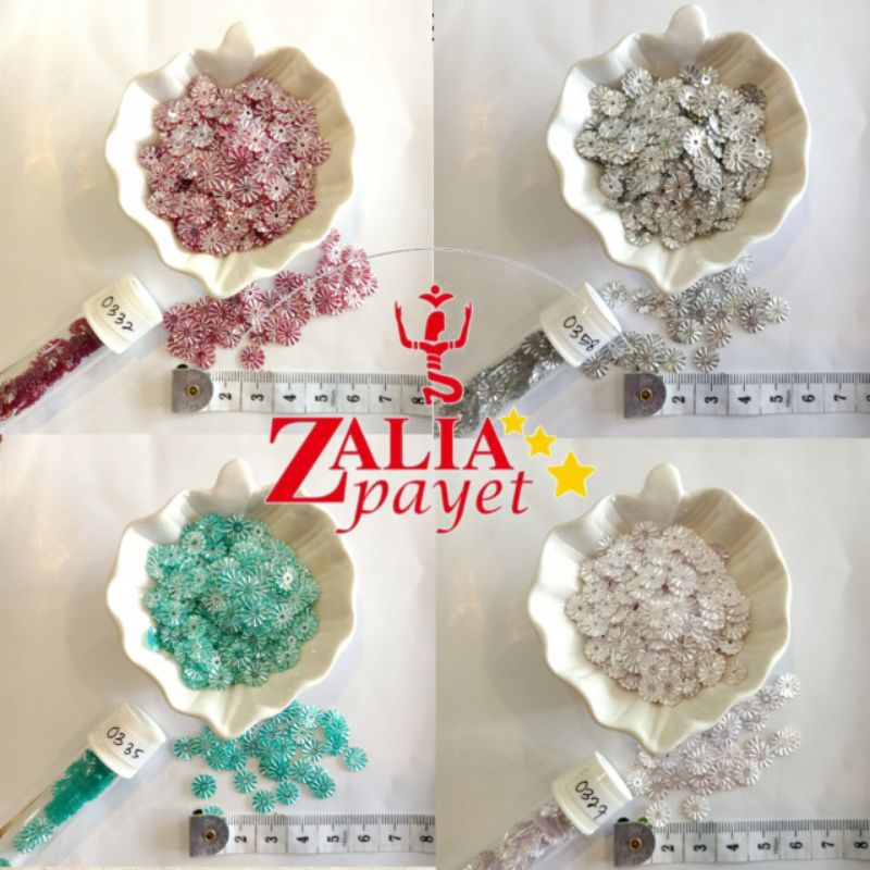 PAYET PIRINGAN BUNGA / APLIKASI INDIA / RAMBOCI PAYET - ZALIA PAYET