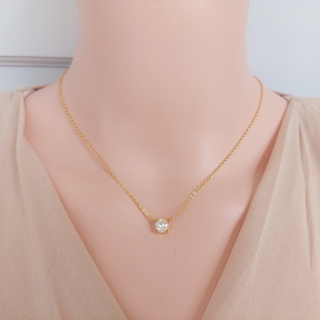 Kalung titanium wanita simple - KLT 106 Kalung titanium fashion korea