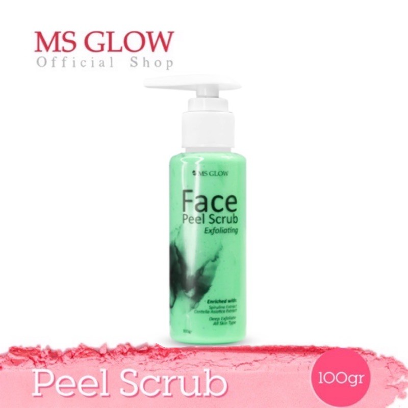 MS glow FACE PEEL SCRUB komedo hempas | Shopee Indonesia