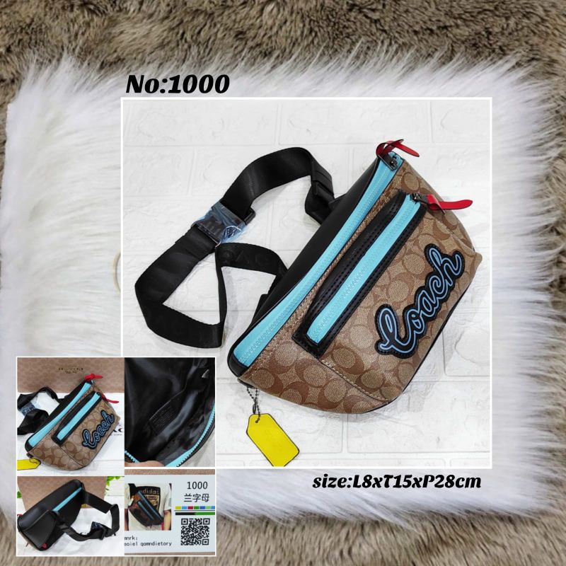 Waistbag Coach Nickel Buckel Belt Bag Bumbag Mirror Quality