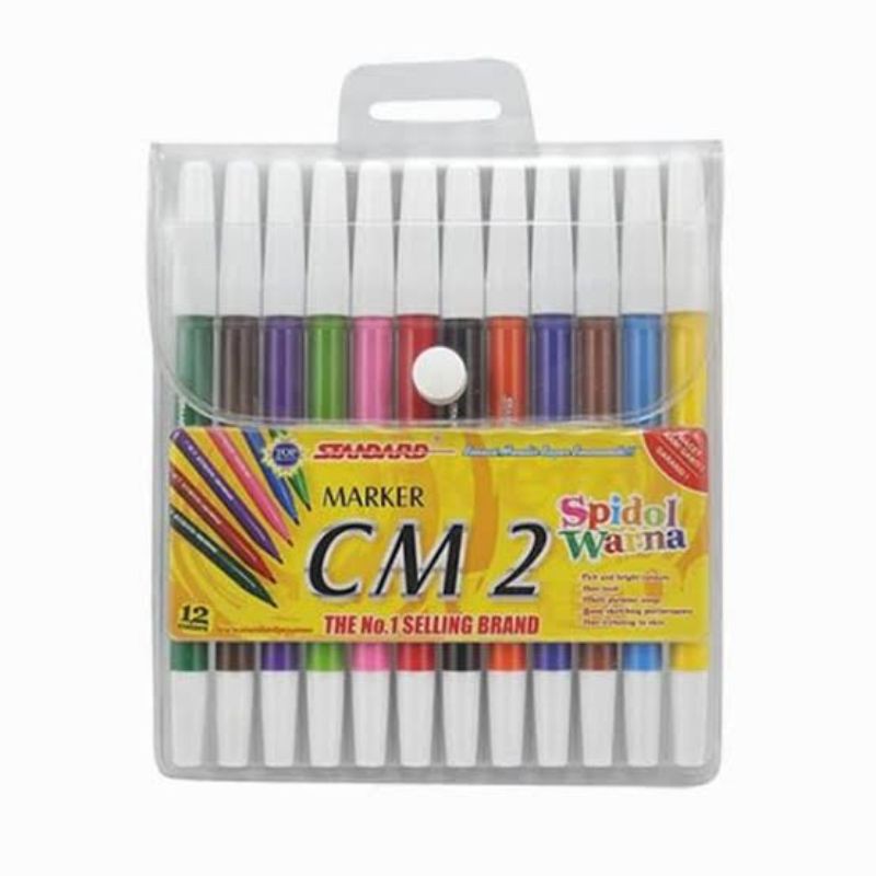 

Spidol Marker Standar 12 warna original