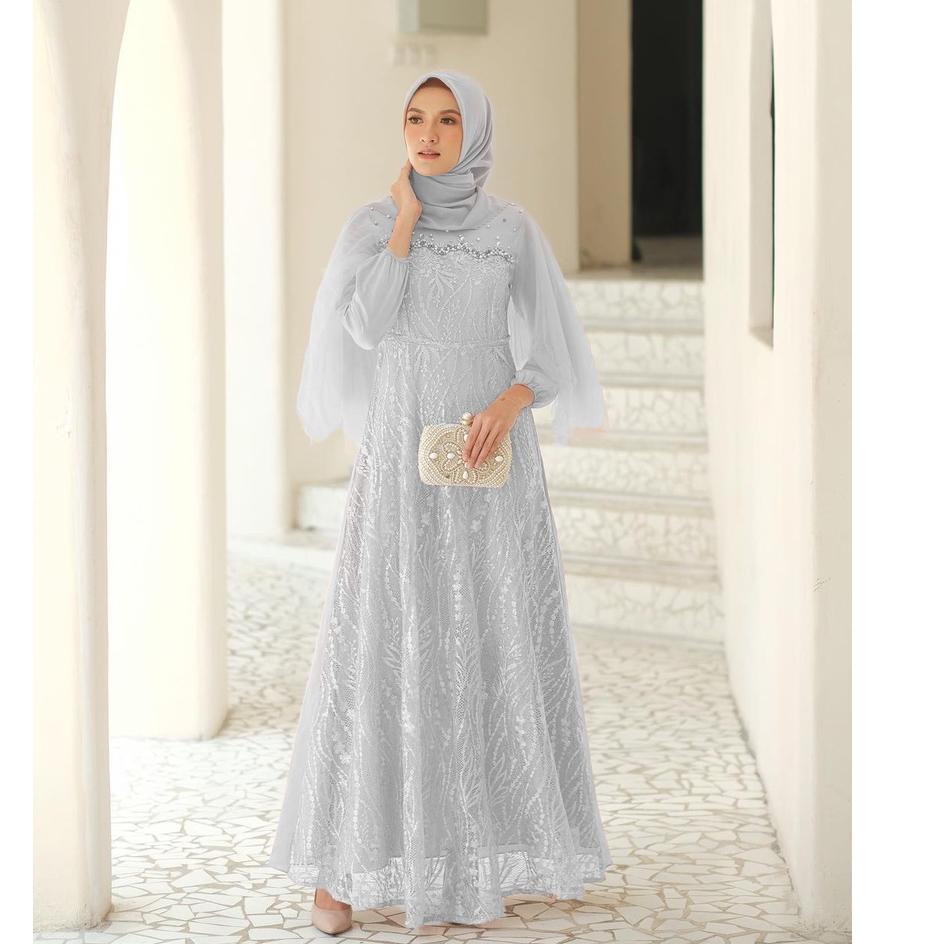 Harga Murah.. Gamis Brukat Modern Terbaru, Gamis Remaja Dress Wanita Dress Kondangan Lamaran Wisuda 