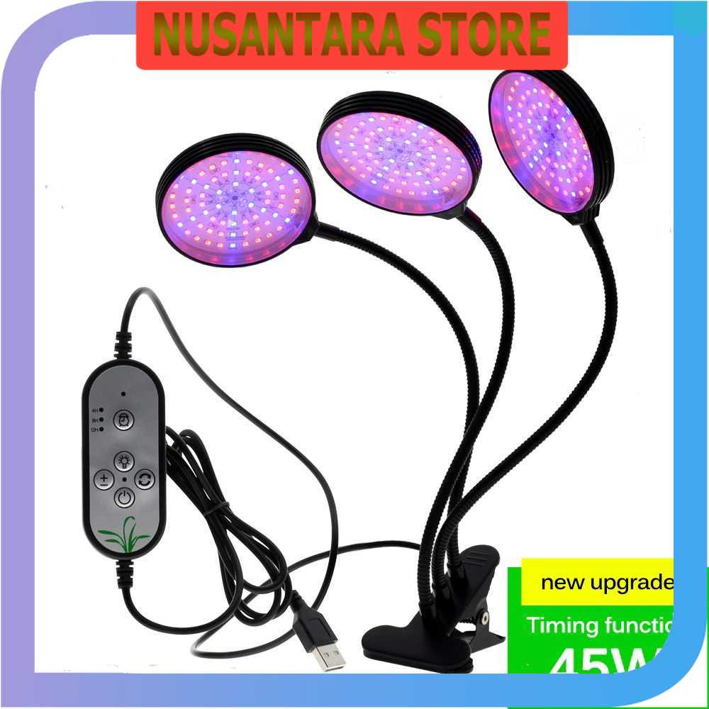 NS - Lampu LED Tanaman Phytolamp Fitolamp Grow 3 Kepala 45W GL35 - NUSANTARA STORE