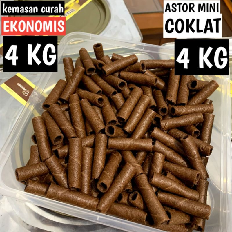 ASTOR MINI COKLAT 4 KG ASTOR MURAH SNACK KUE LEBARAN JAJAN KILOAN