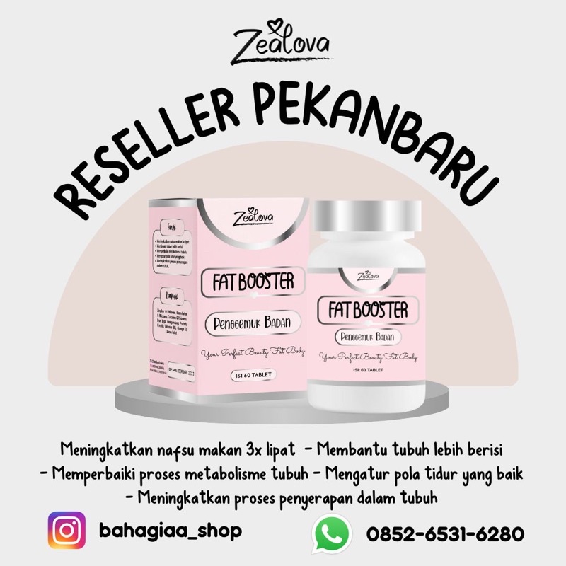 [RESELLER PEKANBARU] FAT BOOSTER “Zealova_beauty” ORI