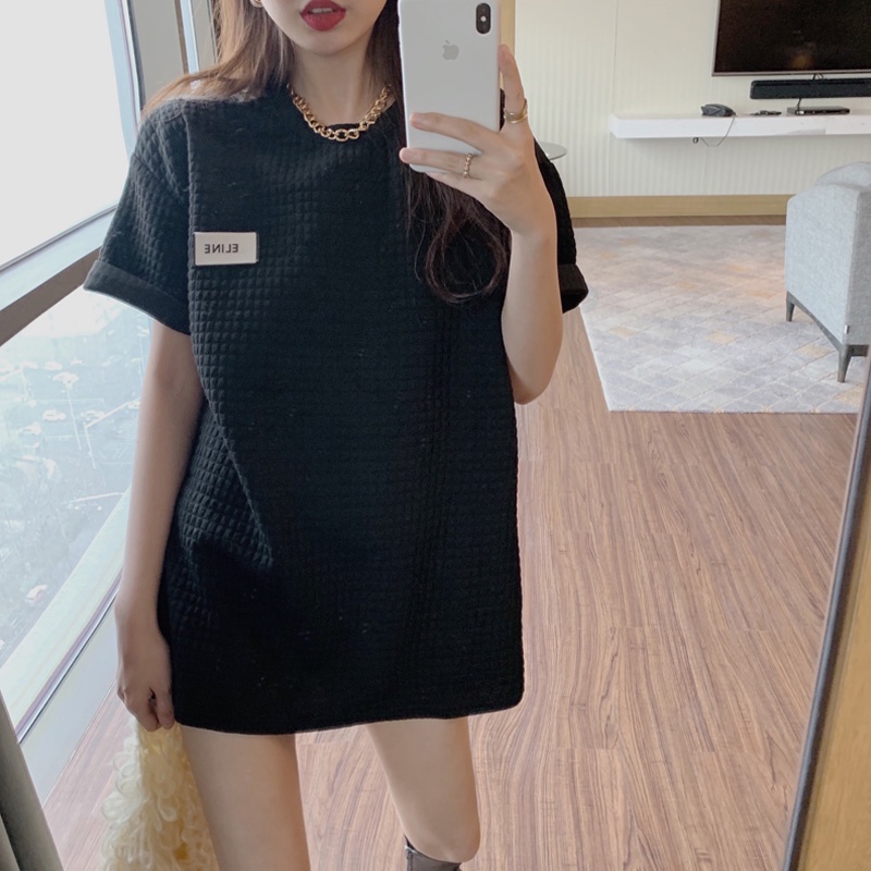 kaos lengan pendek putih atasan T-shirt oversize Korean style baju wanita