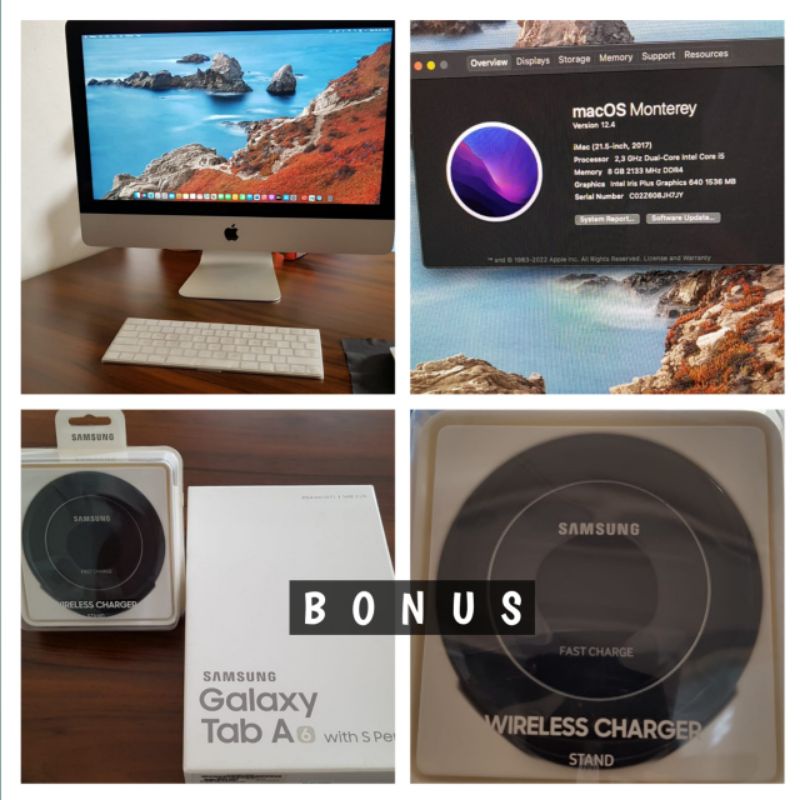 iMAC 2017 SECOND FULLSET, 21.5 inch. Intel Core i5. cocok untuk gaming & editing