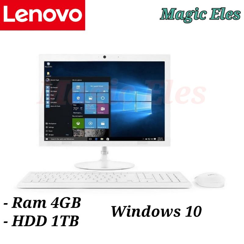 PC AIO Lenovo ideacentre 330 - 20AST AMD E2 - 9000 Ram 4GB HDD 500GB Windows 10