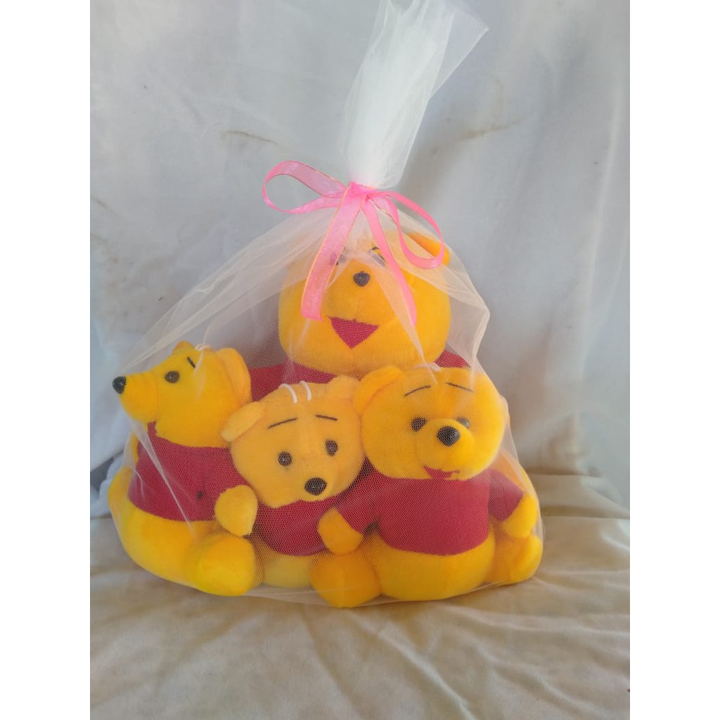 Boneka beranak 3 pooh - induk 20cm