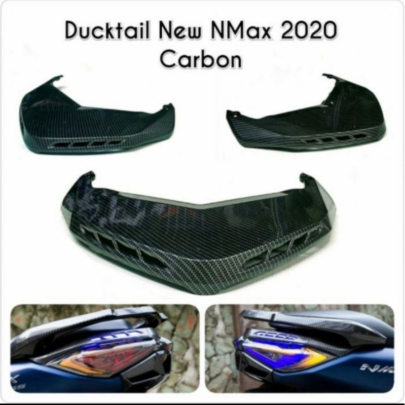 Ducktail New Nata2020 Carbon Nemo sirip Lampu Belakang bagian atas New Nmax Nemo Best Quality