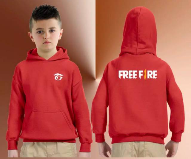 SWEATER HOODIE  FREE FIRE  garena free fire anak cewek,cowok umur 5-12 tahun