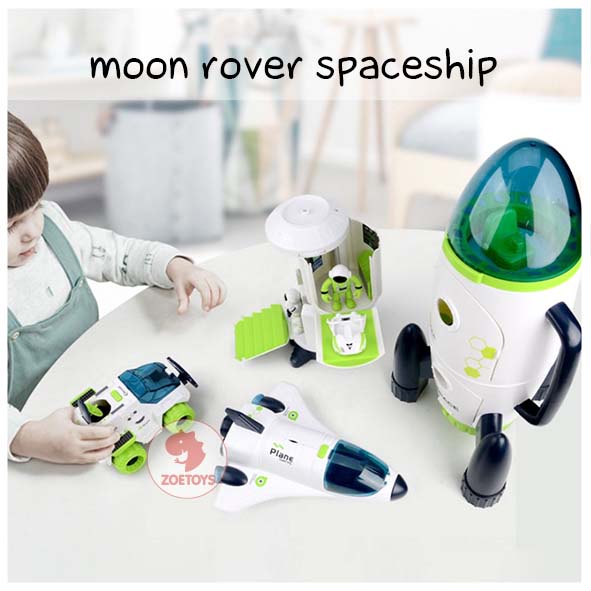 Zoetoys Moon Rover Spaceship | Astronaut Space Shuttle Aerospace Rocket Toys Pretend Play | mainan luar angkasa rocket mobil2an Astronot Edutoys | Cari Kado Natal