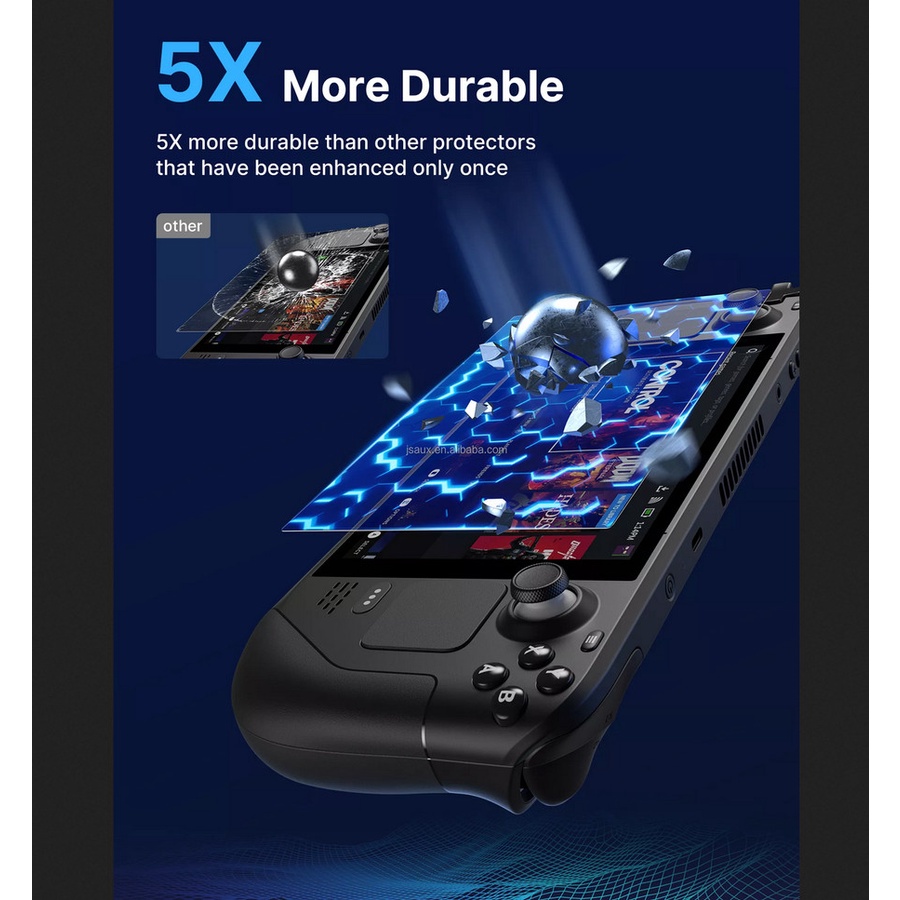 JSAUX 2 Pack 9H Hardness Anti Fingerprint Steam Deck Tempered Glass