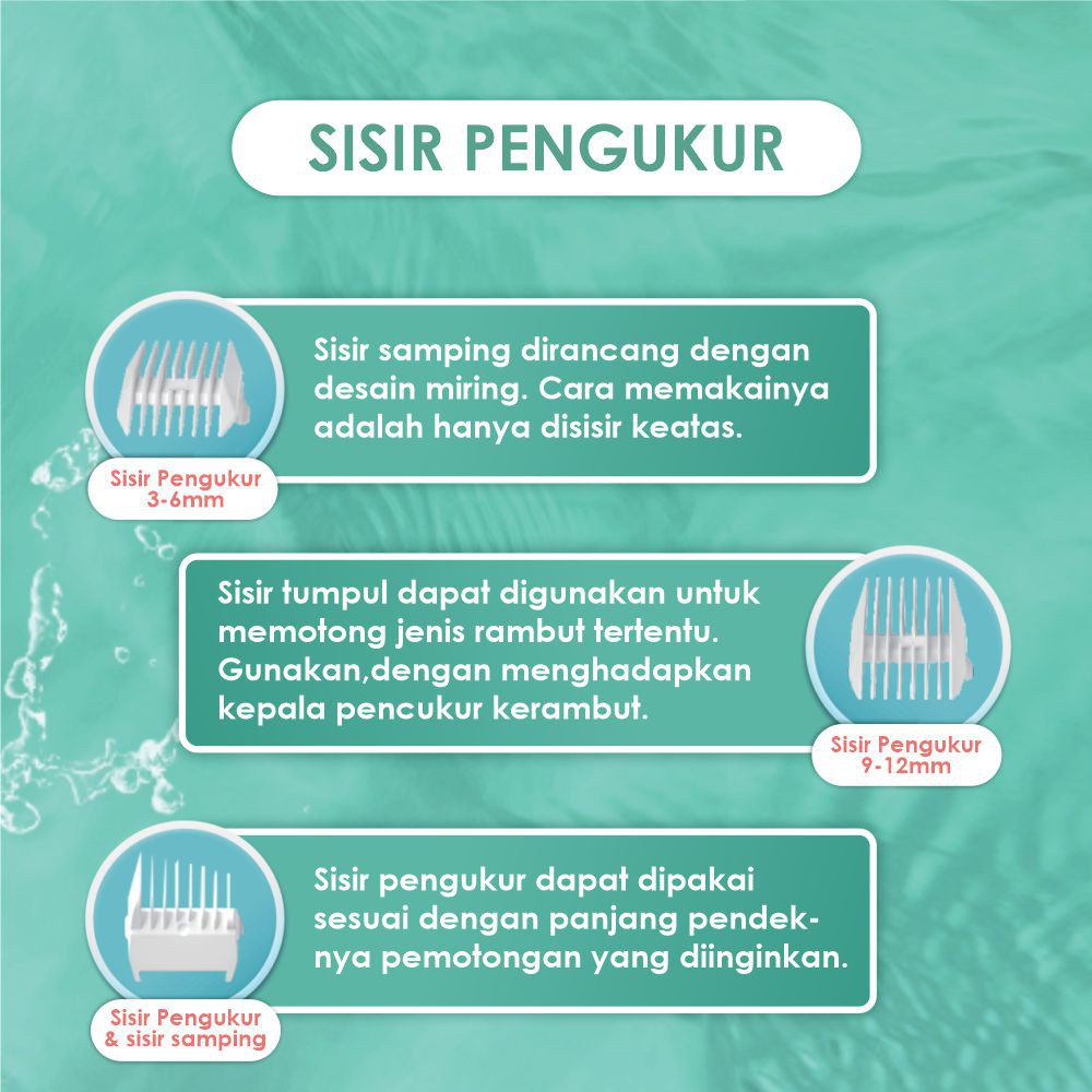 ELEK103 CUKUR RAMBUT OONEW WATERPROOF HAIR CLIPPER