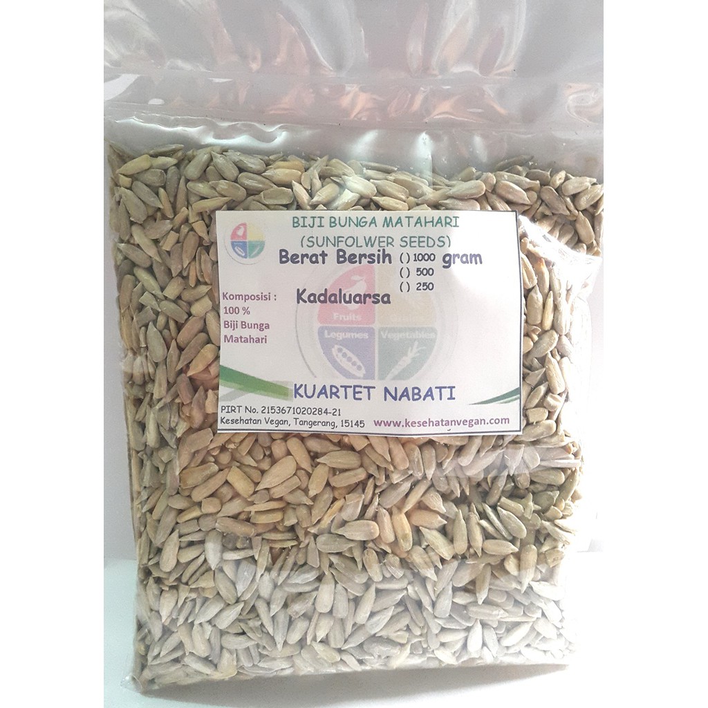 

500gr Sunflower Seeds - Raw - Biji Bunga Matahari - Kupas - Mentah