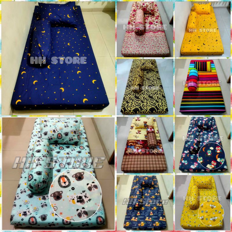 Sprei 100x200 x 20 Seprei Set No 4 Karet Dengan Sarung Bantal dan Sarung Guling