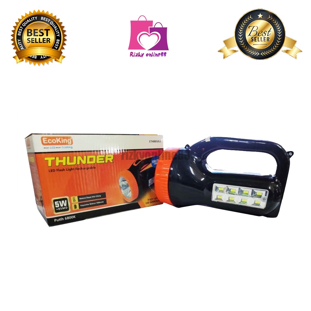 rizkyonline88 senter led lampu emergency thunder8850DL ecoking