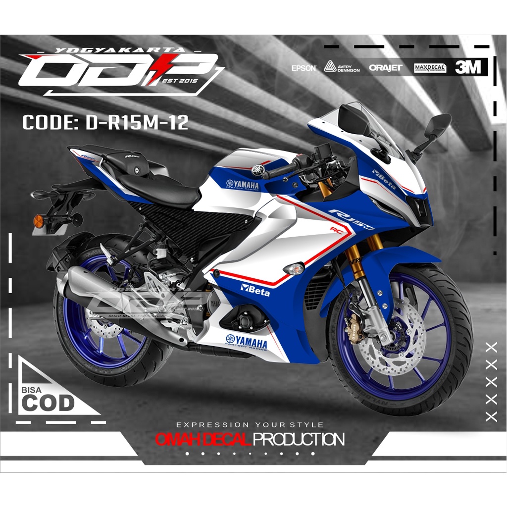DECAL STIKER R15M V4 V1 V2 V3 V4 DECAL MOTOR R15M YAMAHA DECAL TERBAIK TERLARIS DAN KULITAS TERBAIK 