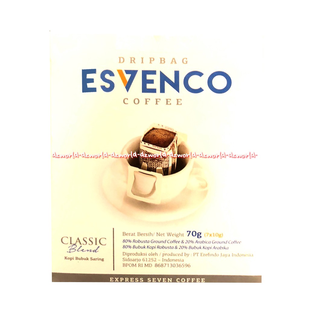 Esvenco Classic Blend Kopi Bubuk Dengan Drip Bag Kopi Hitam Instan dengan Saringan 70Gr