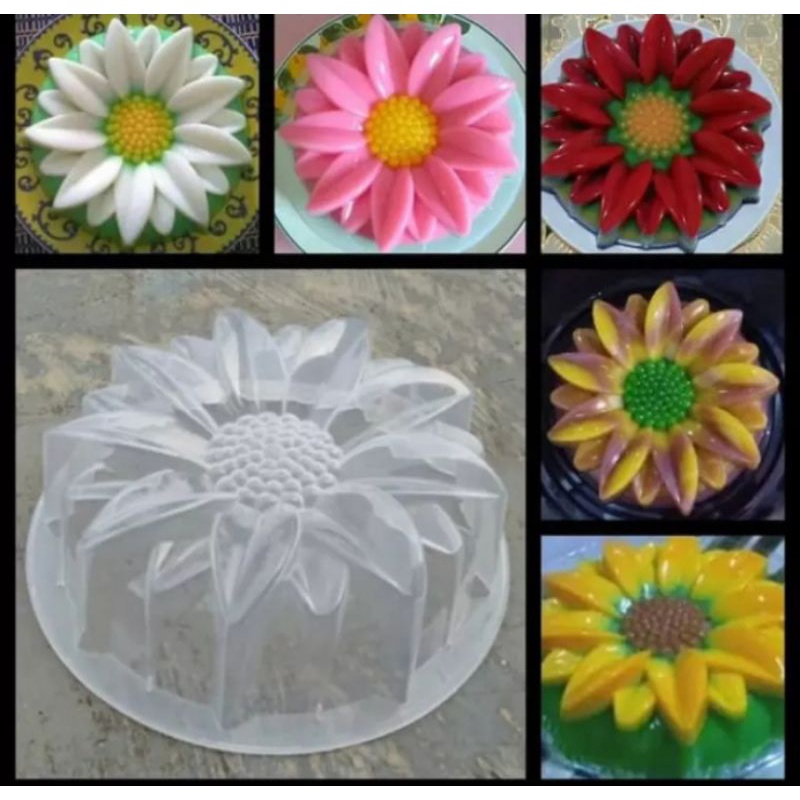 cetakan agar bunga matahari/cetakan puding bentuk bunga matahari