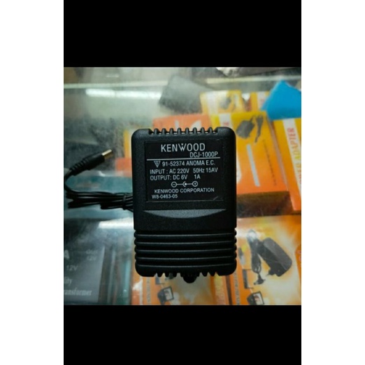 adaptor dc 6vol 1amper merek KENWOOD input ac 220vol jual per/4pcs