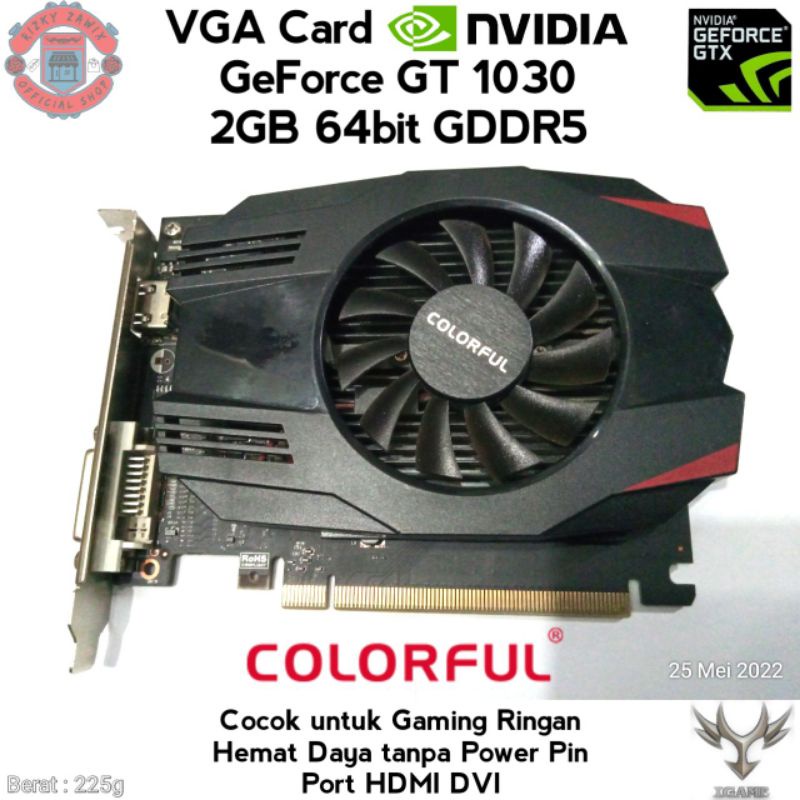VGA Card NVIDIA GeForce GT 1030 2GB 64bit GDDR5 Colorful • GPU Graphics Processing Unit GT1030 DDR5 