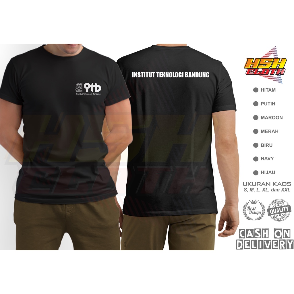 Baju Kaos Distro ITB Institut Teknologi Bandung Bisa Custom - HSHCloth