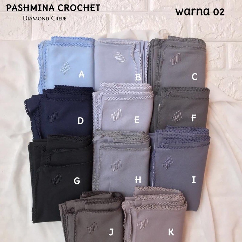 PASMINA CROCHET DIAMOND CREPE