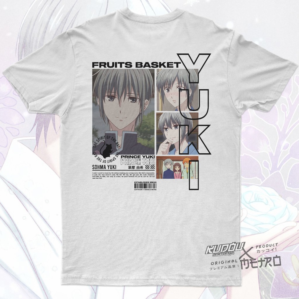 Kaos Sohma Yuki Anime Fruits Basket Anime Manga Premium Unisex