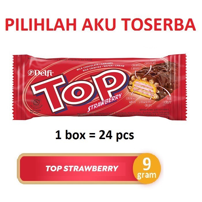 

Delfi TOP STRAWBERRY 9 gram isi 24pcs / box- (HARGA 1 BOX)