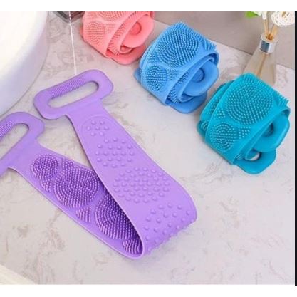 Sikat Punggung Silicon Scrubber Mandi Alat Penggosok Pembersih Penghilang Daki Punggung Badan