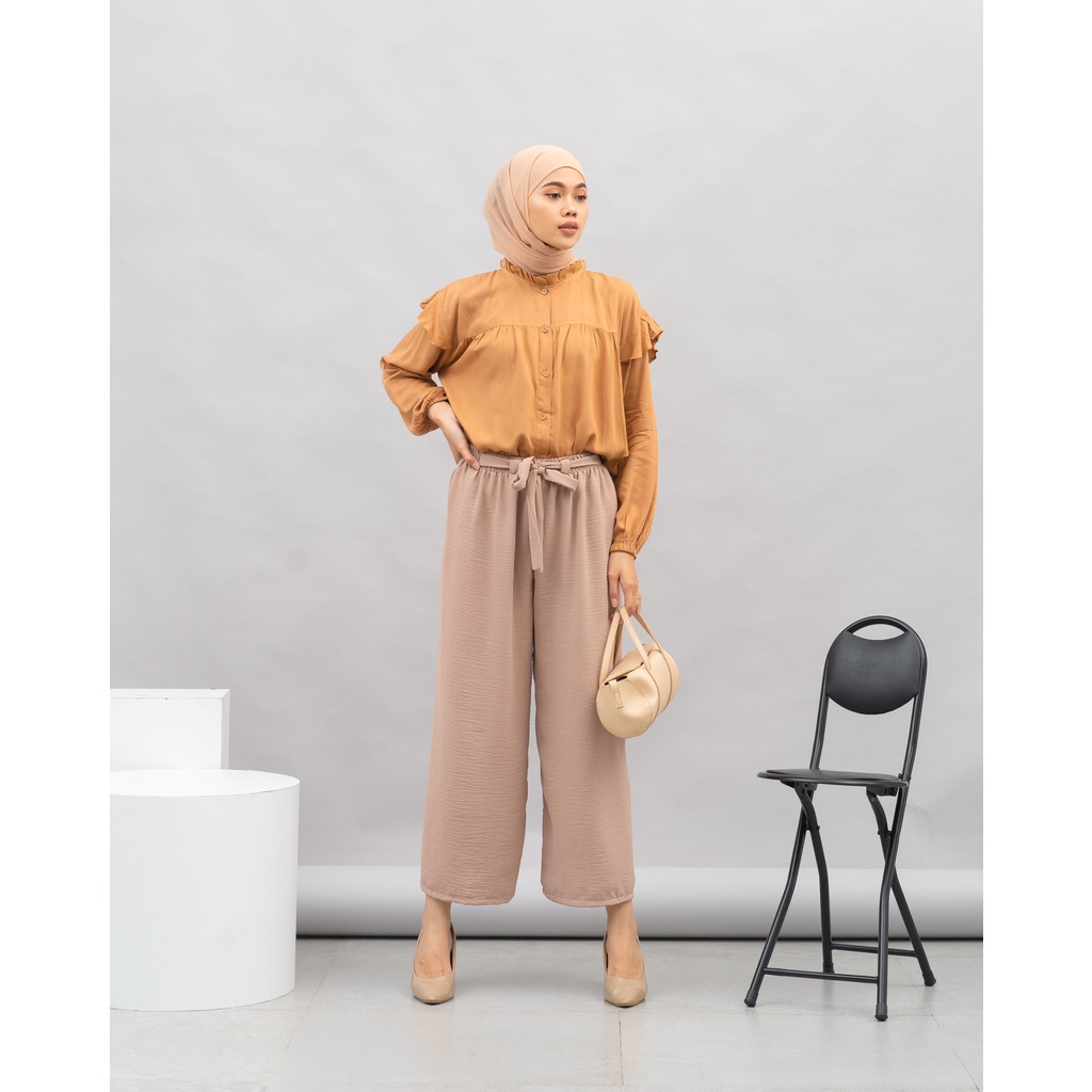 SOPHIA KULOT KRINKLE PANTS CELANA KANTOR DAILY PREMIUM B548