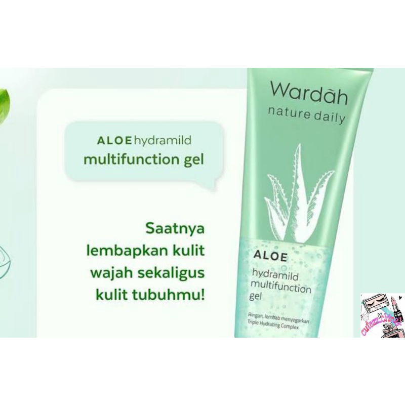 ☃Cutezz_Ching1☃Wardah Nature Daily Aloe Hydramild Multifunction Gel 100 ml