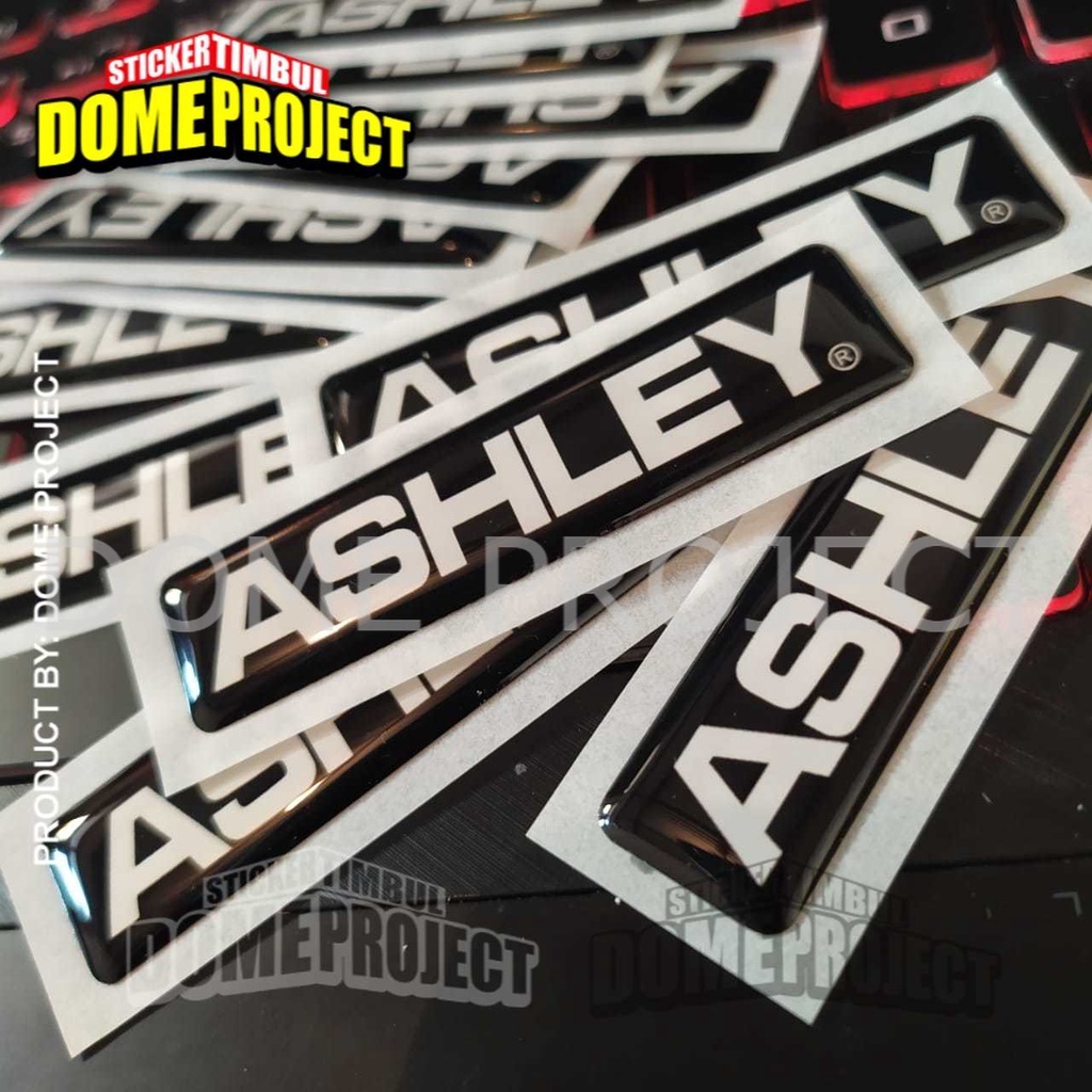 EMBLEM STIKER ASHLEY SOUND STIKER AUDIO STICKER LENTUR 3D BENTUK KOTAK UKURAN 15MM X 62MM