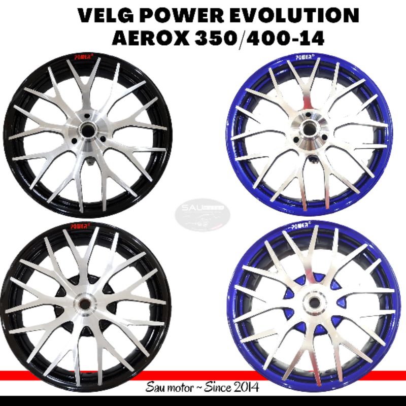 Saumotor Velg Aerox Power Evo 350/400 Ring 14 Velg Racing Aerox Evolution