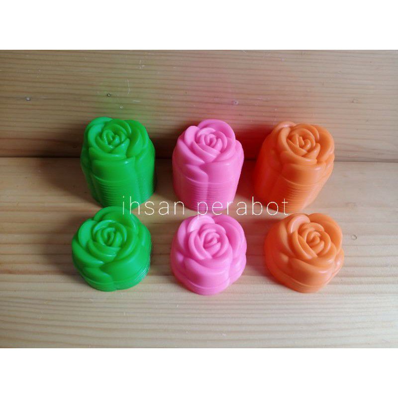 cetakan kue puding mawar putri ayu jasmine bahan silicon plastik
