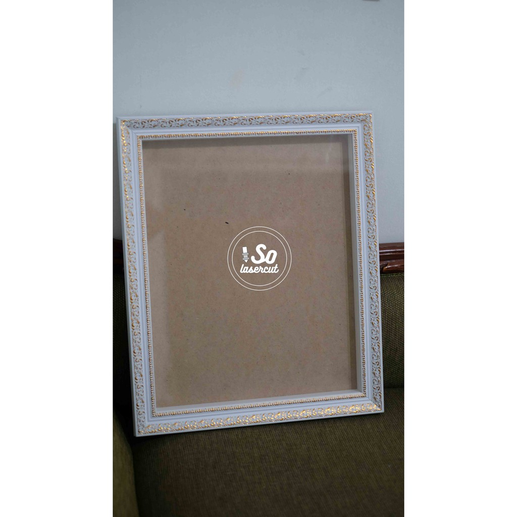 [Sudah Termasuk Frame] PO Dekorasi Cetak Akrilik Emas frame mahar 40x50 -Gold Mirror / RoseGold